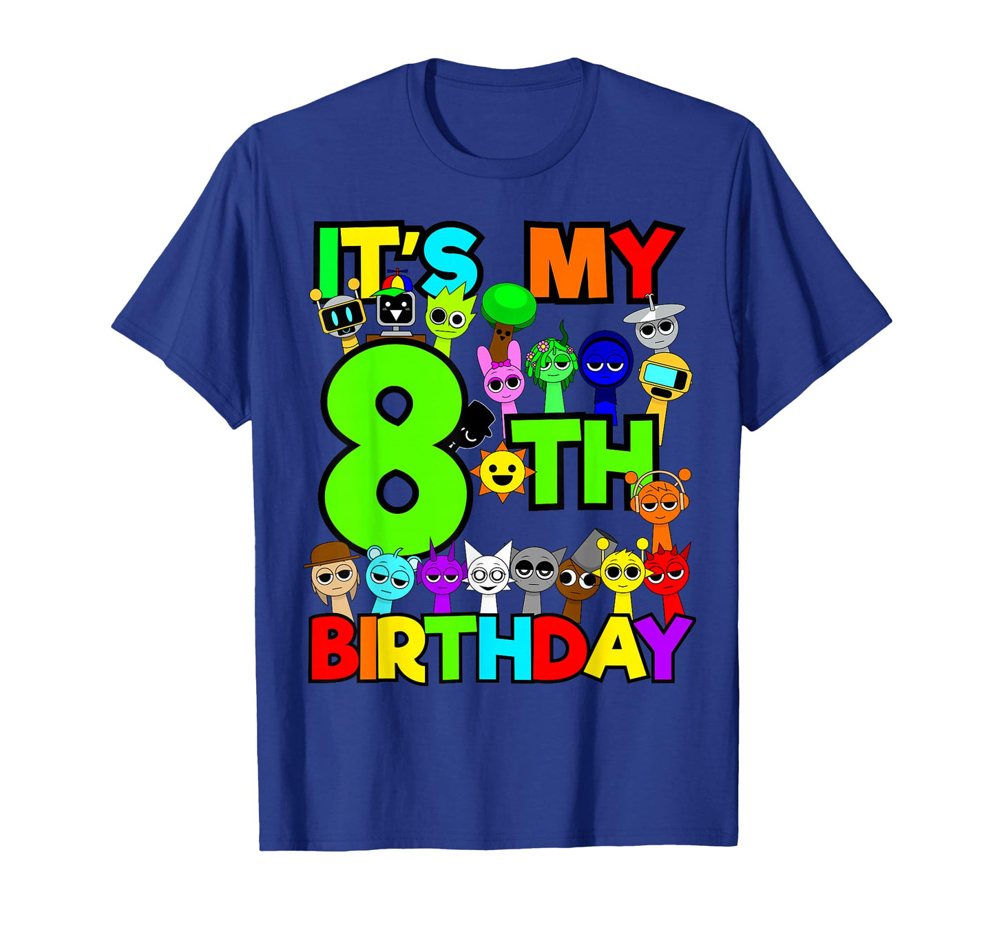Birthday Sprunki party decorations 8 year old Girls Boys T-Shirt