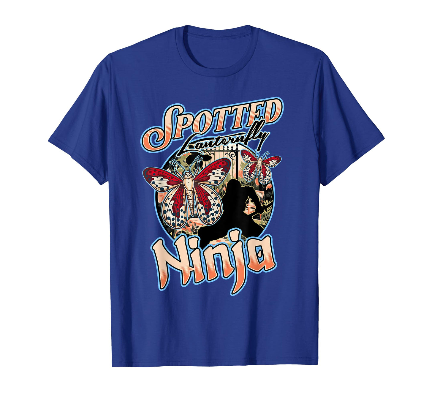 Spotted Lanternfly Trap Ninja Warrior Assassin Lantern Fly T-Shirt
