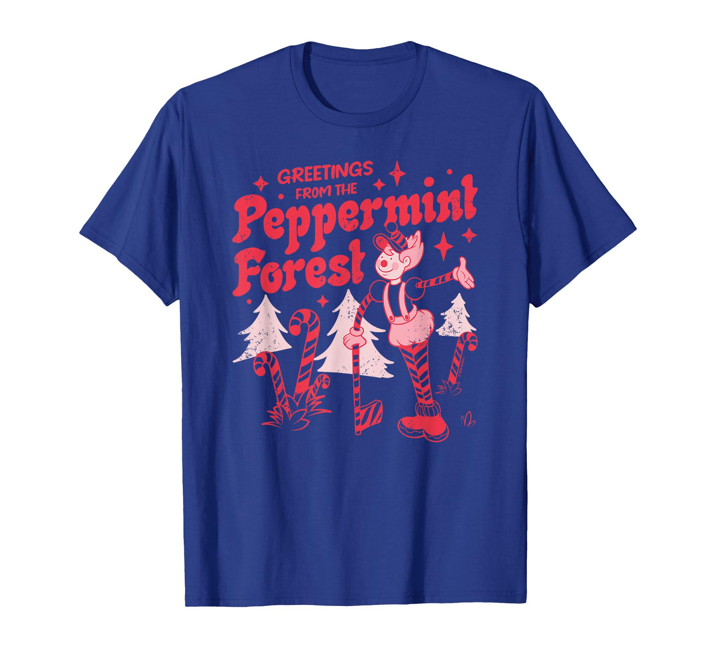 Candy Land Greetings from The Peppermint Forest Retro Poster T-Shirt