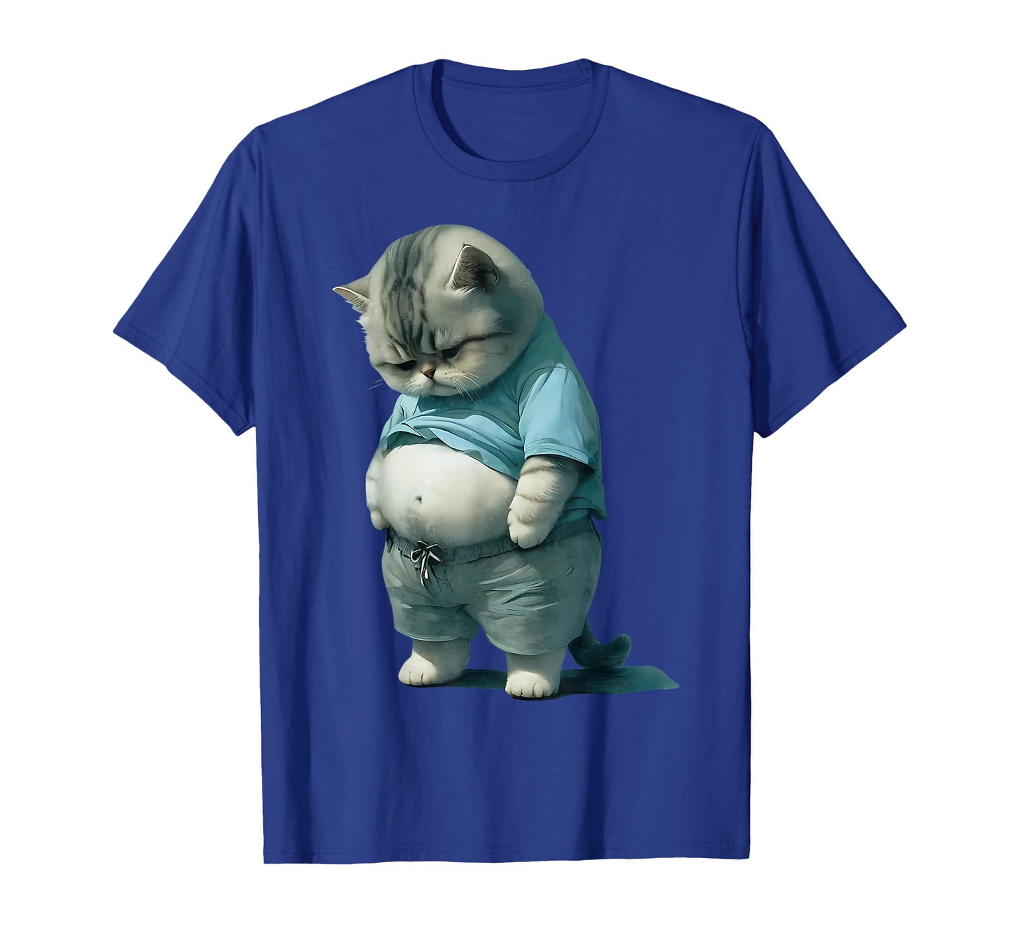 Funny Fat Cat Art Design Fat Kitten Cat Lover T-Shirt