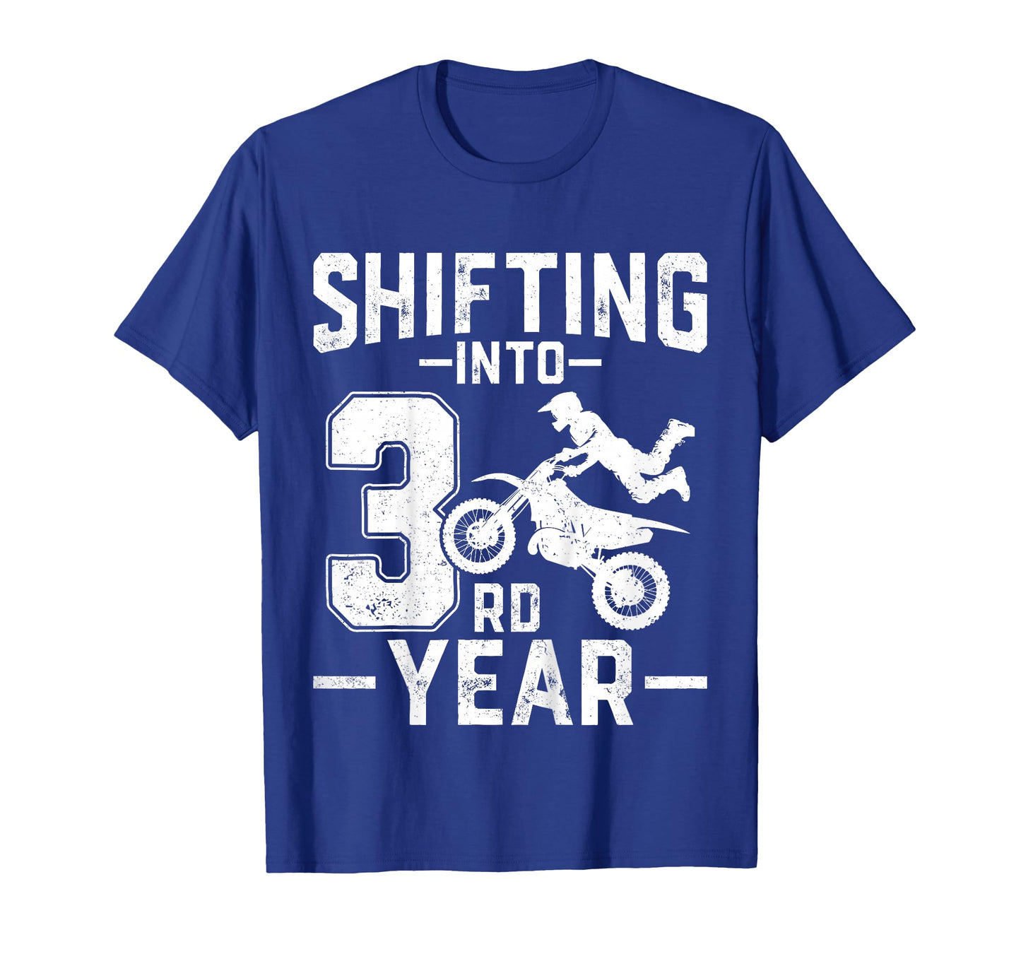 Shifting Into 3rd Year Motocross Dirt Bike 3 Years Old Kids T-Shirt