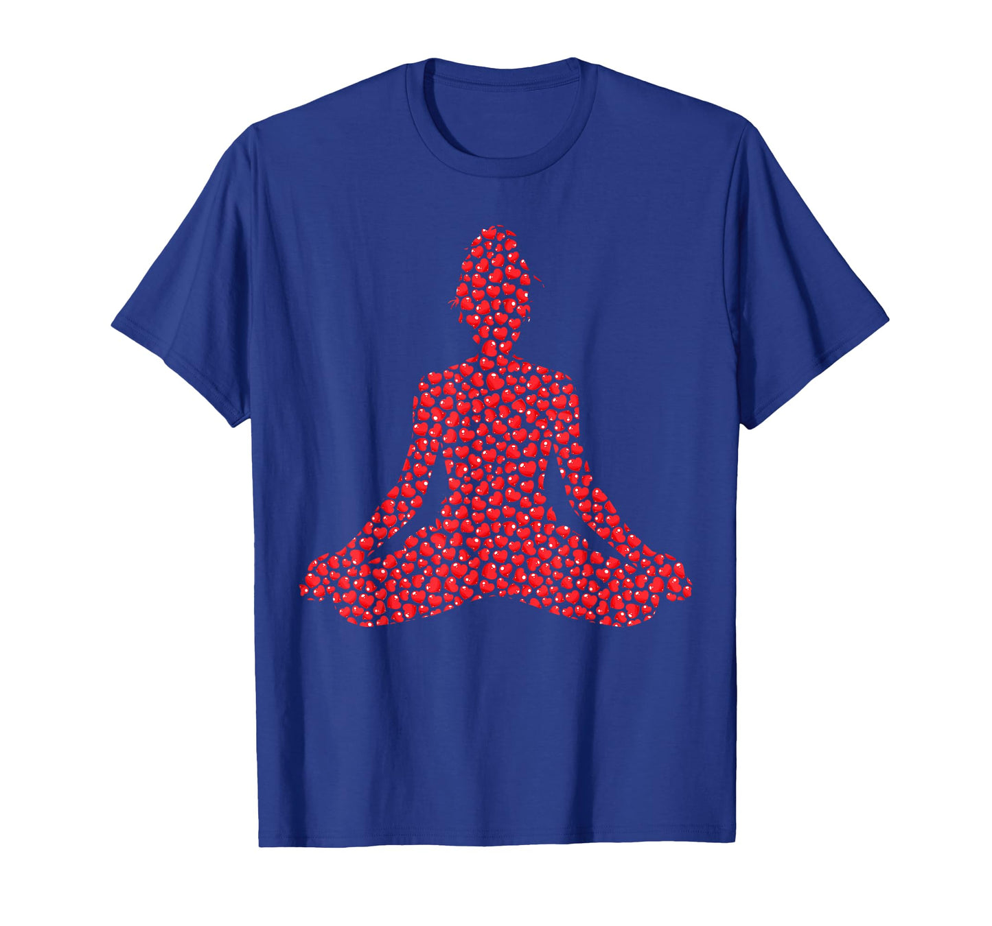 Yoga Lover Heart Shape Yoga Valentine's Day T-Shirt
