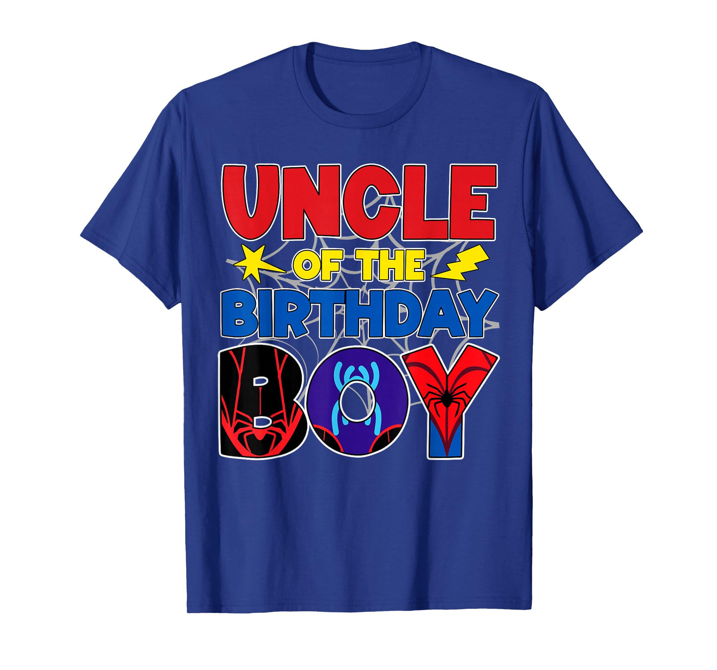 Uncle Of The Birthday Boy Matching Spider Family Birthday T-Shirt