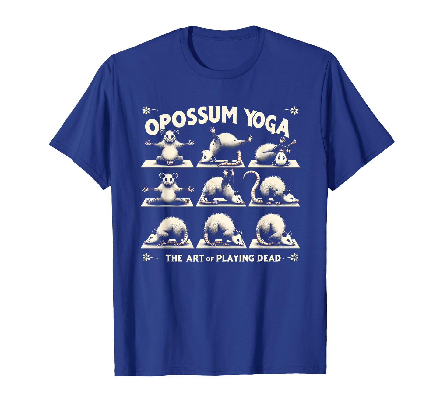 Funny Possum Yoga Lotus Meditating Zen Funny Opossums Memes T-Shirt