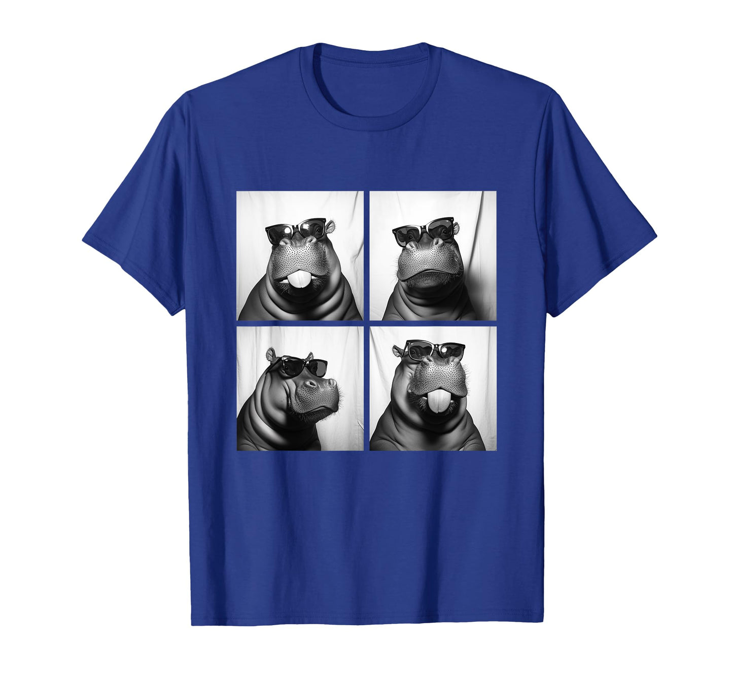 Funny Hippopotamus with Sunglasses Cool Hippos Humor Meme T-Shirt