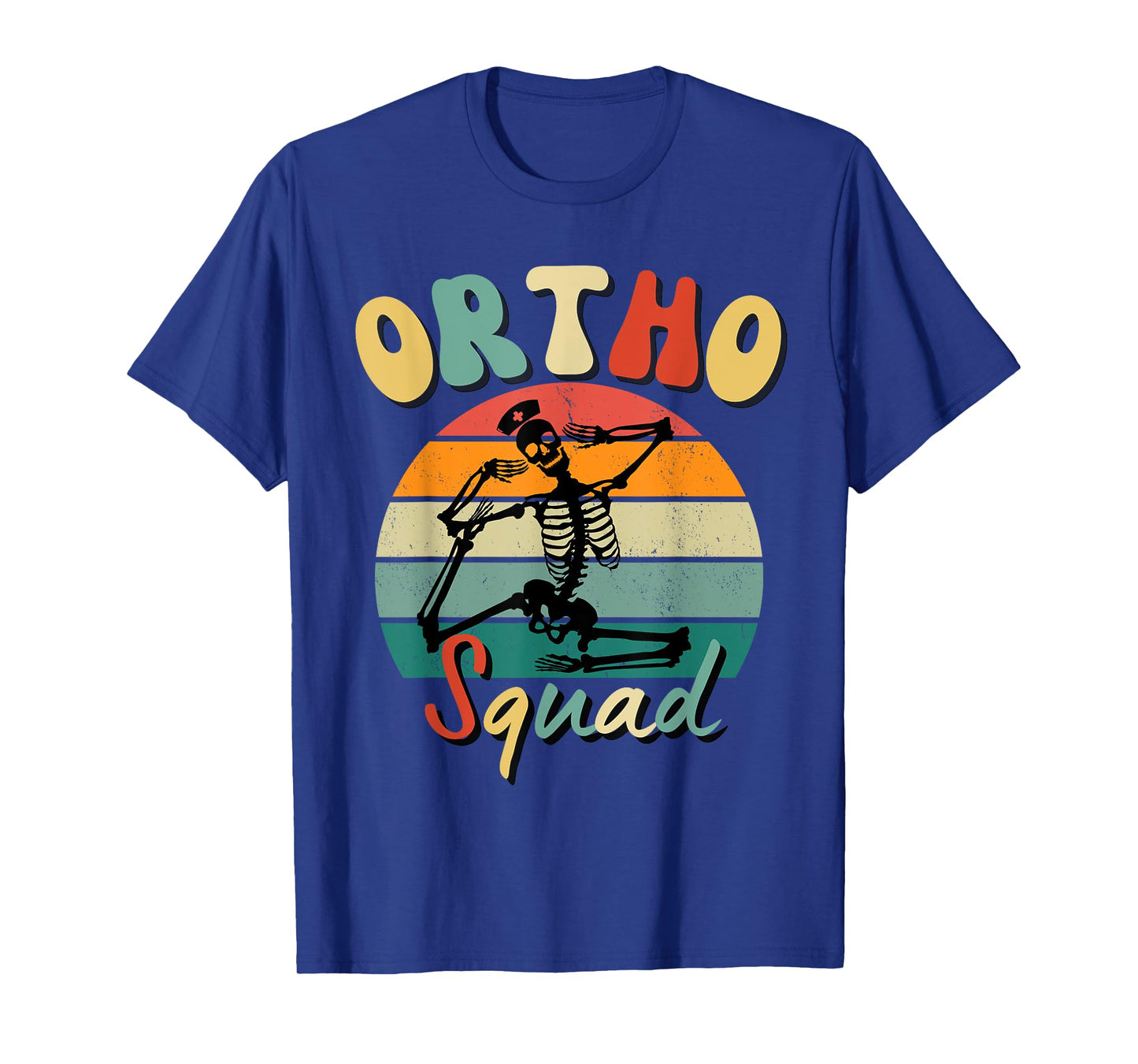 Orthopedics Department Retro Ortho Squad Skeleton Nurse RN T-Shirt