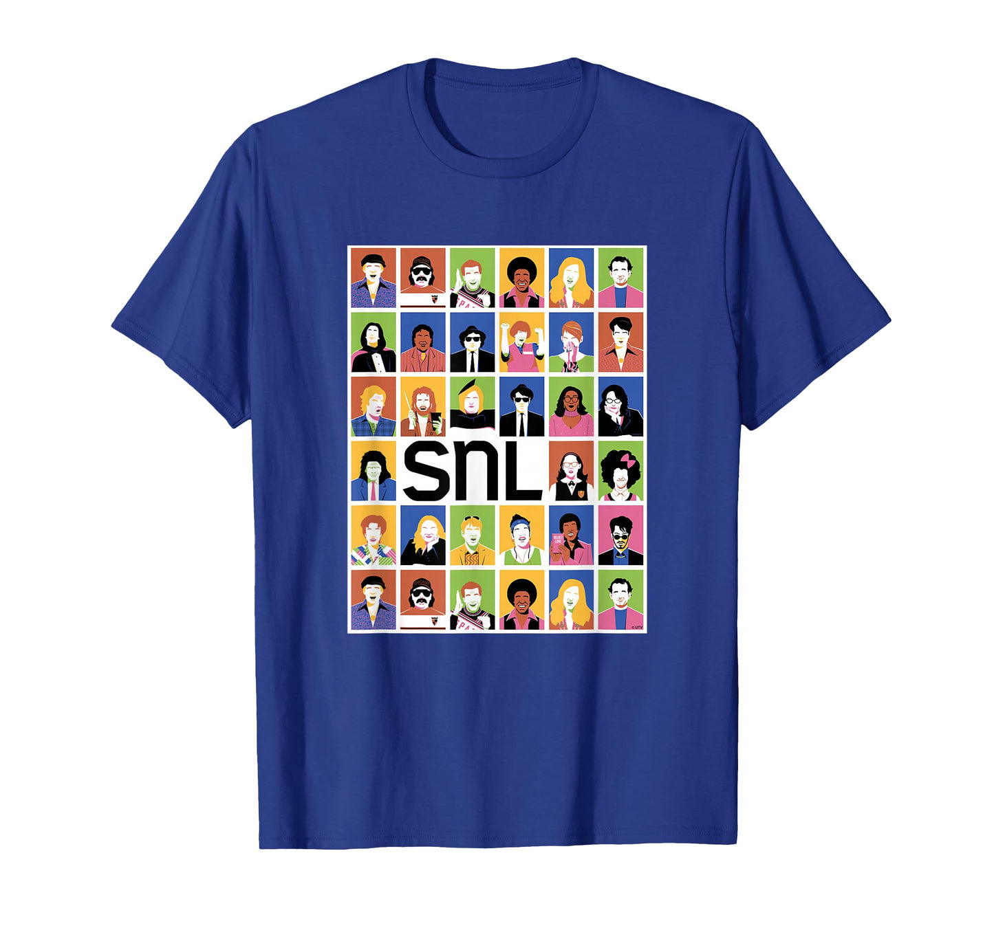 SNL 50 Iconic Characters Block Grid T-Shirt