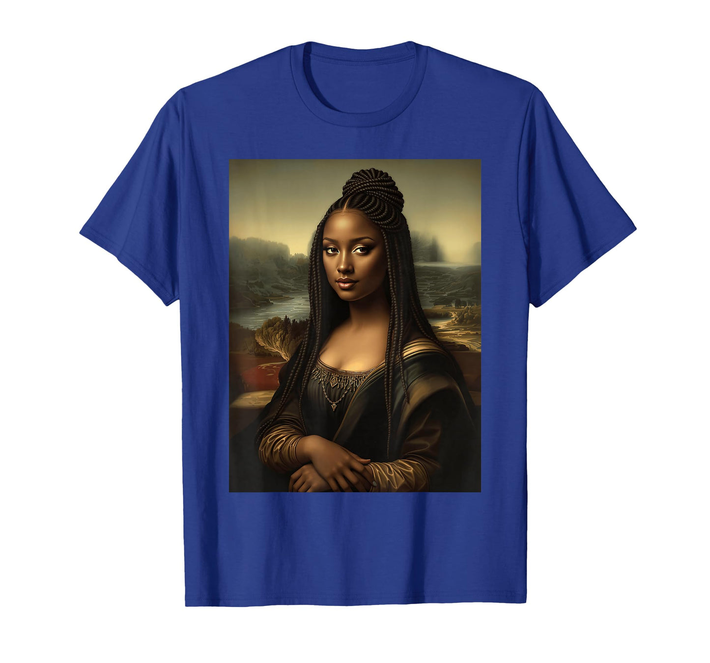 Black Mona Lisa African American Black History Month Funny T-Shirt