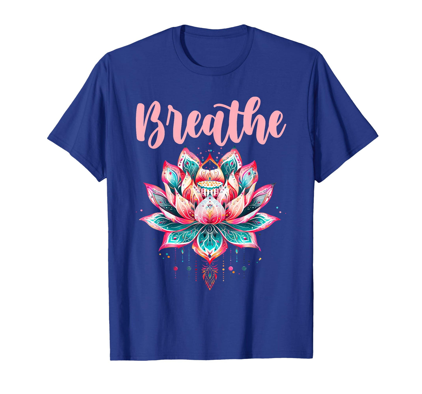 Lotus Flower Yoga Meditation Breathe T-Shirt