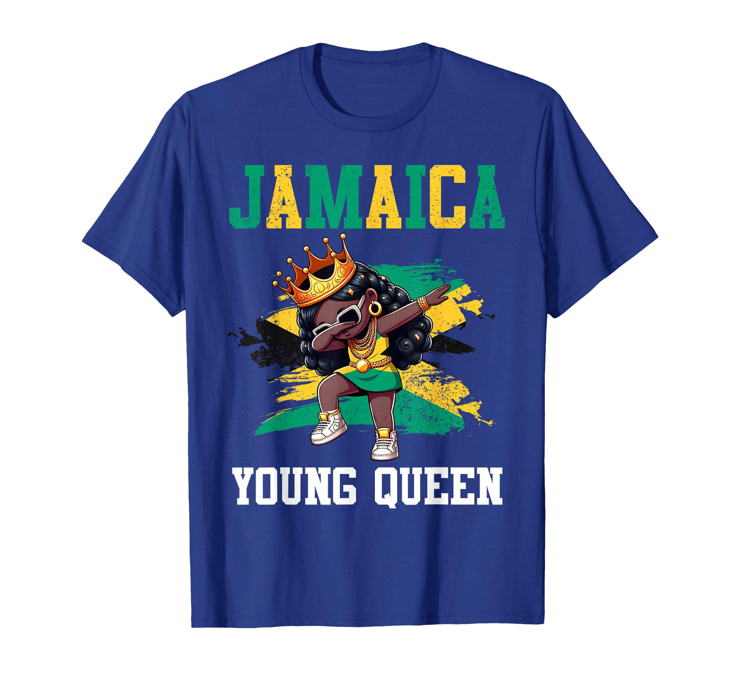 Jamaica Young Queen Jamaican Girl Proud Jamaican Flag T-Shirt