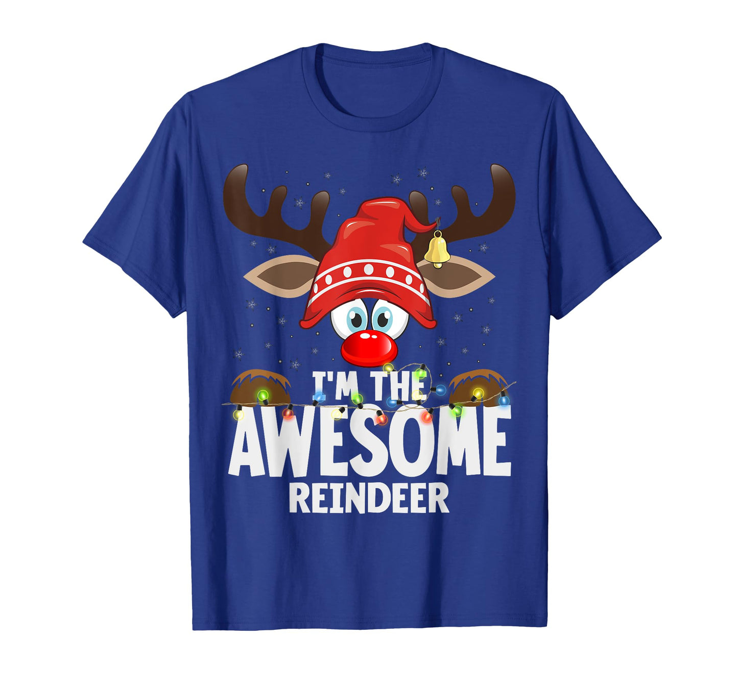 99 Gifts Matching Christmas Reindeer T-Shirt - Unisex-Adults, Black, Small, Short Sleeve