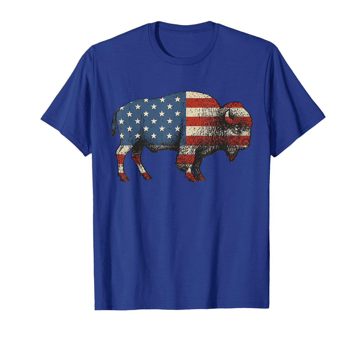 Bison USA American Flag Patriotic United States T-Shirt