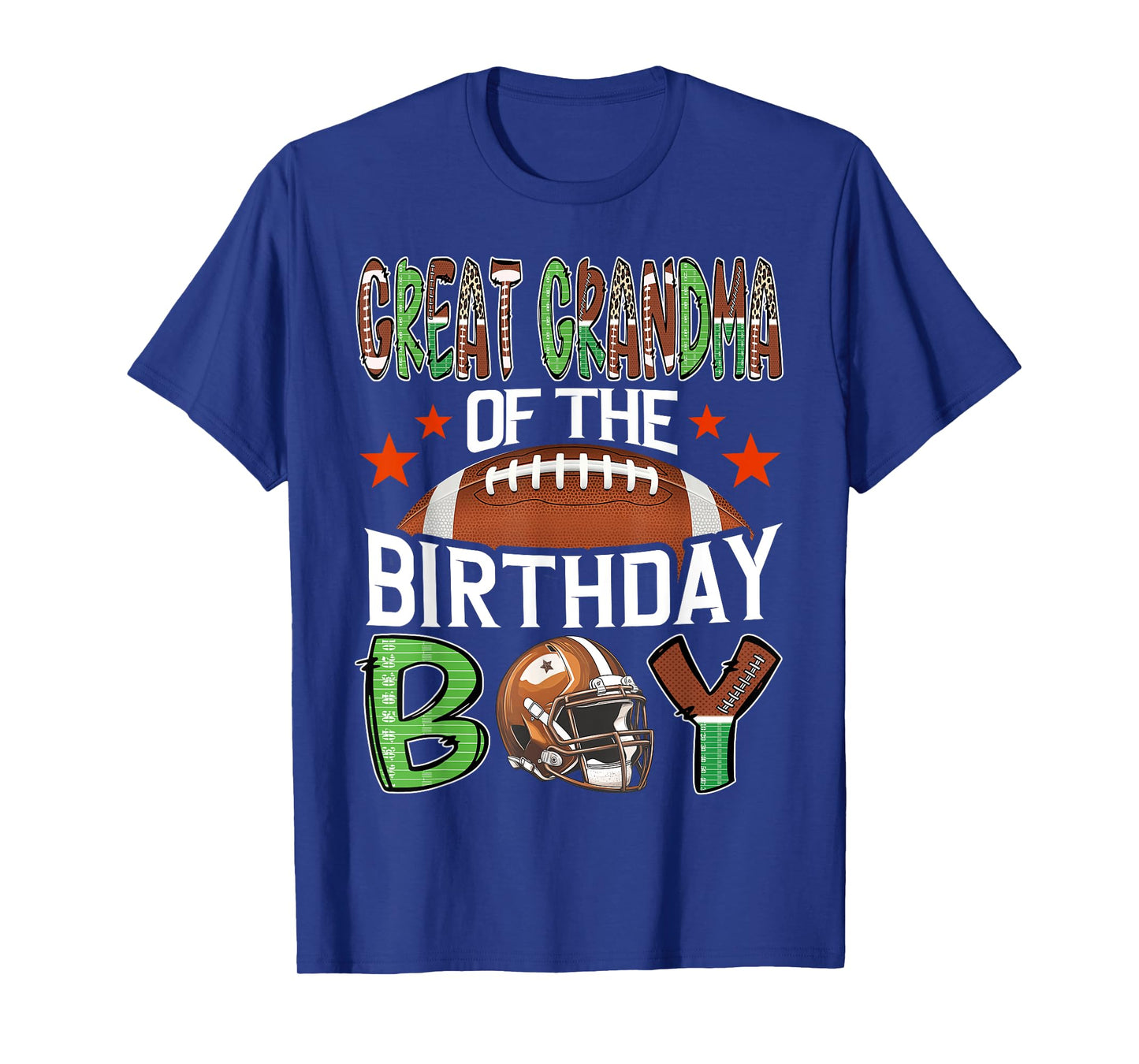 Great Grandma Of The Birthday Boy Game Day Football T-Shirt