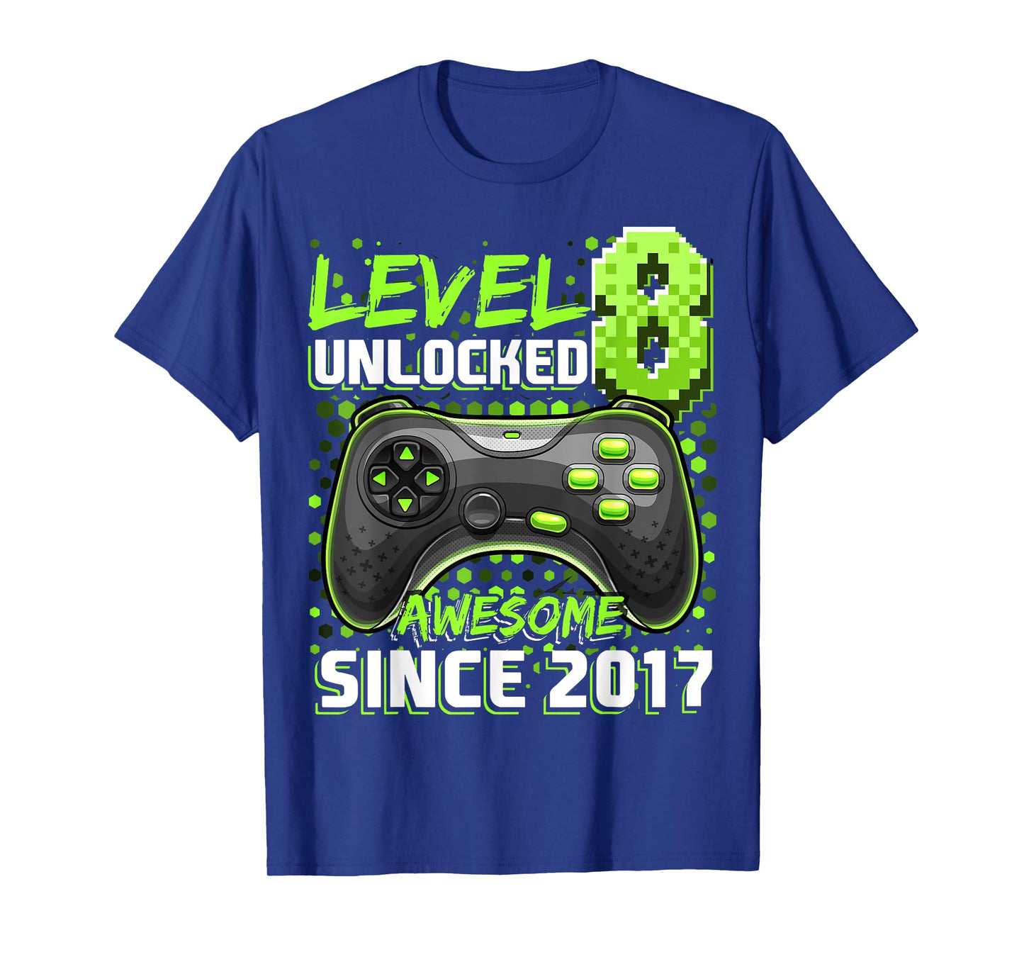 8th Birthday Boy Level 8 Gamer 8 Year Video Game Party T-Shirt