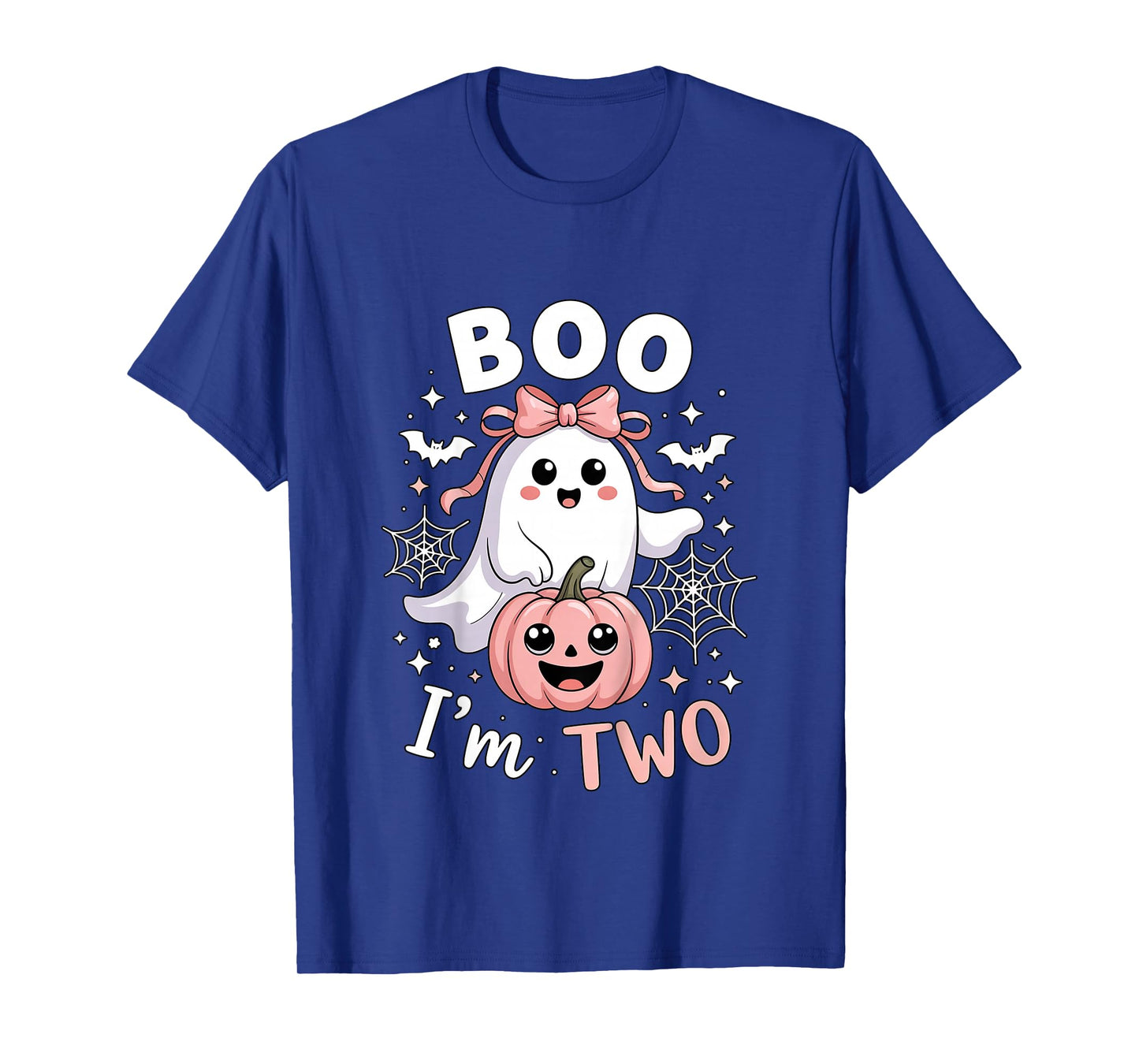 Ghost Boo I'm Two Years 2nd Birthday Toddler Halloween Party T-Shirt