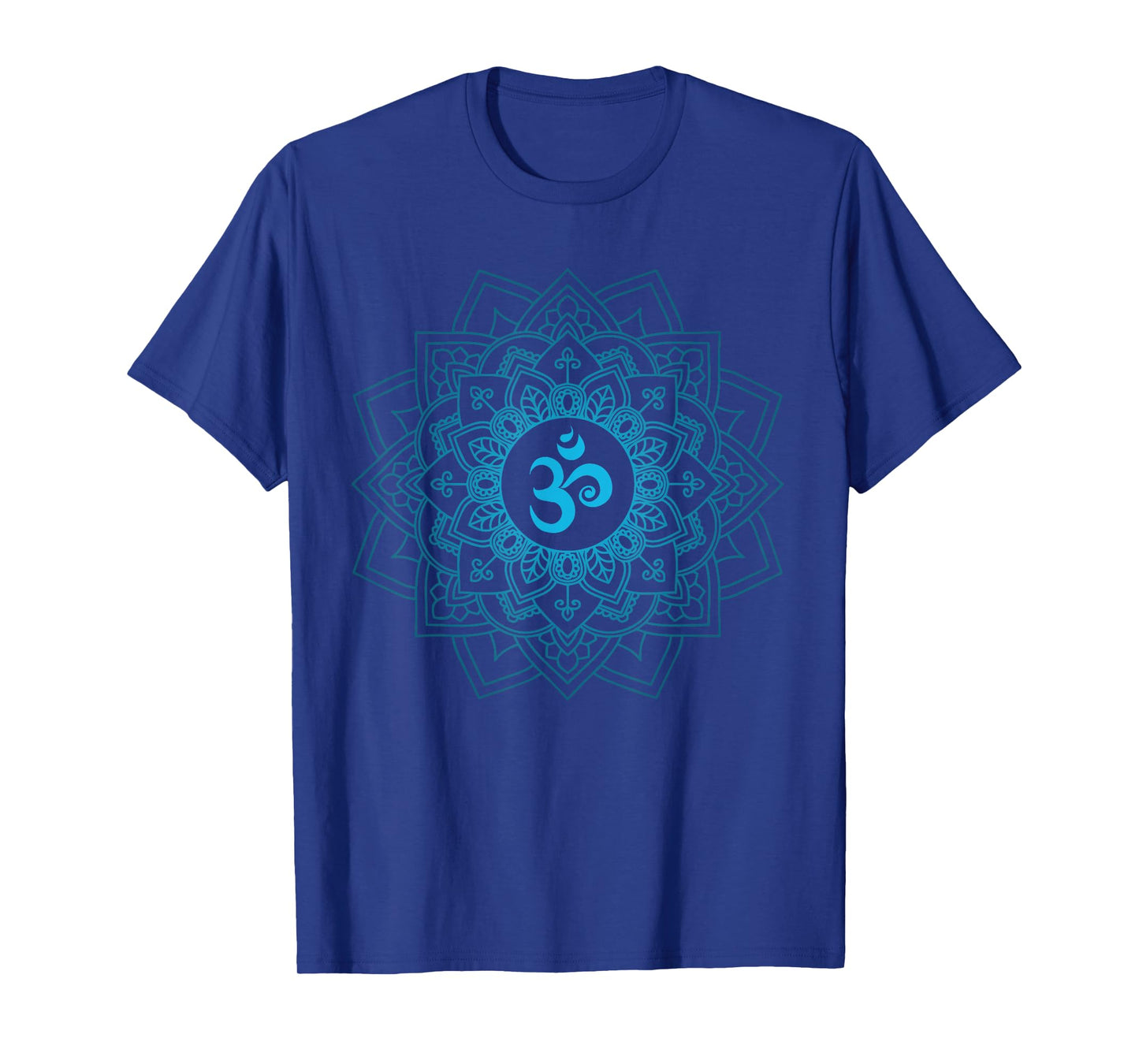 Blue Unisex Om Meditation Mandala T-Shirt