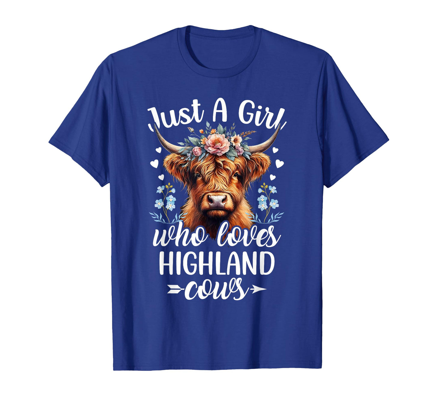 Just a Girl Who Loves Highland Cows Scottish Highland Cows T-Shirt