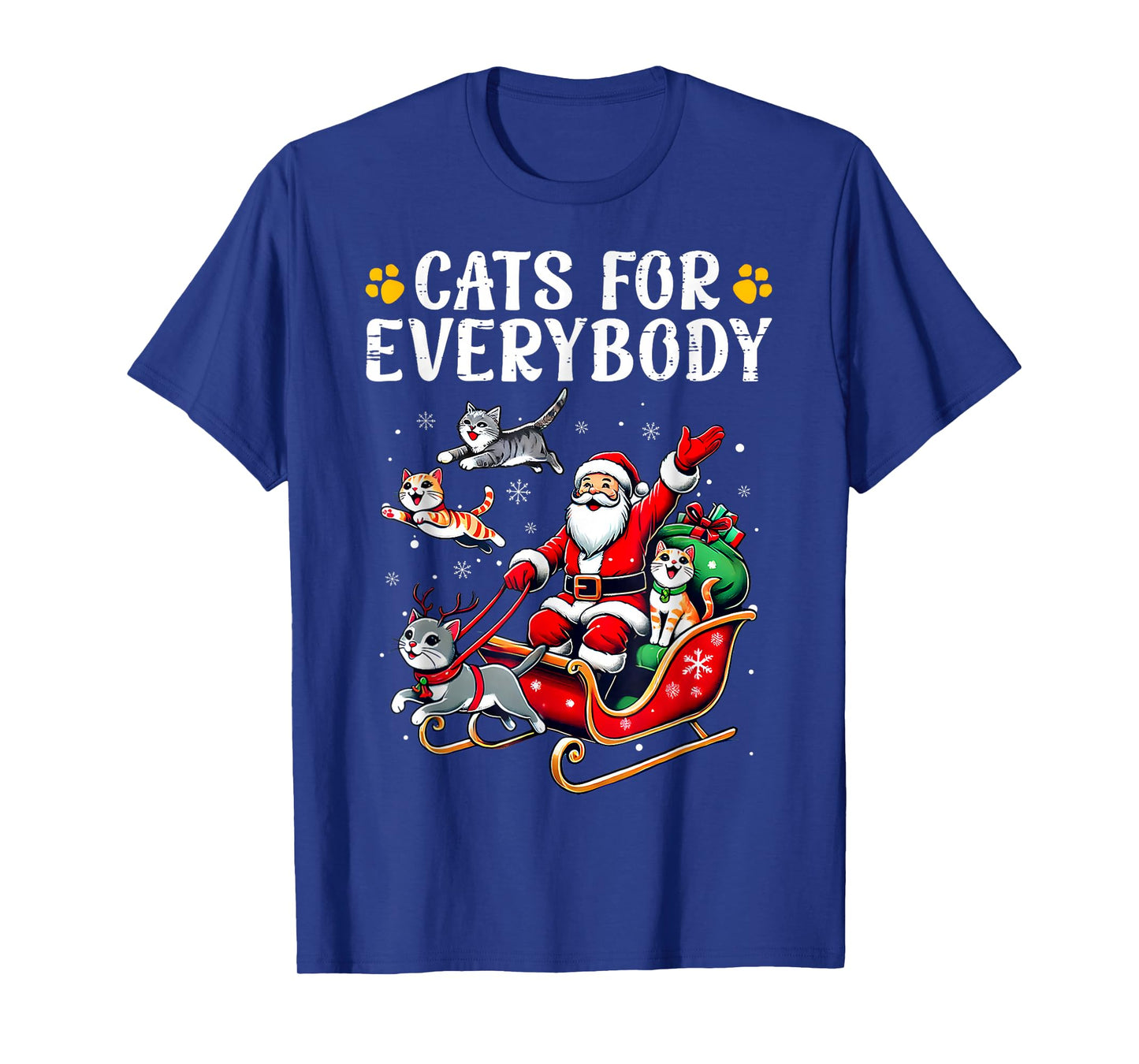 Cats For Everybody Christmas Cat Funny Xmas Men Women Santa T-Shirt
