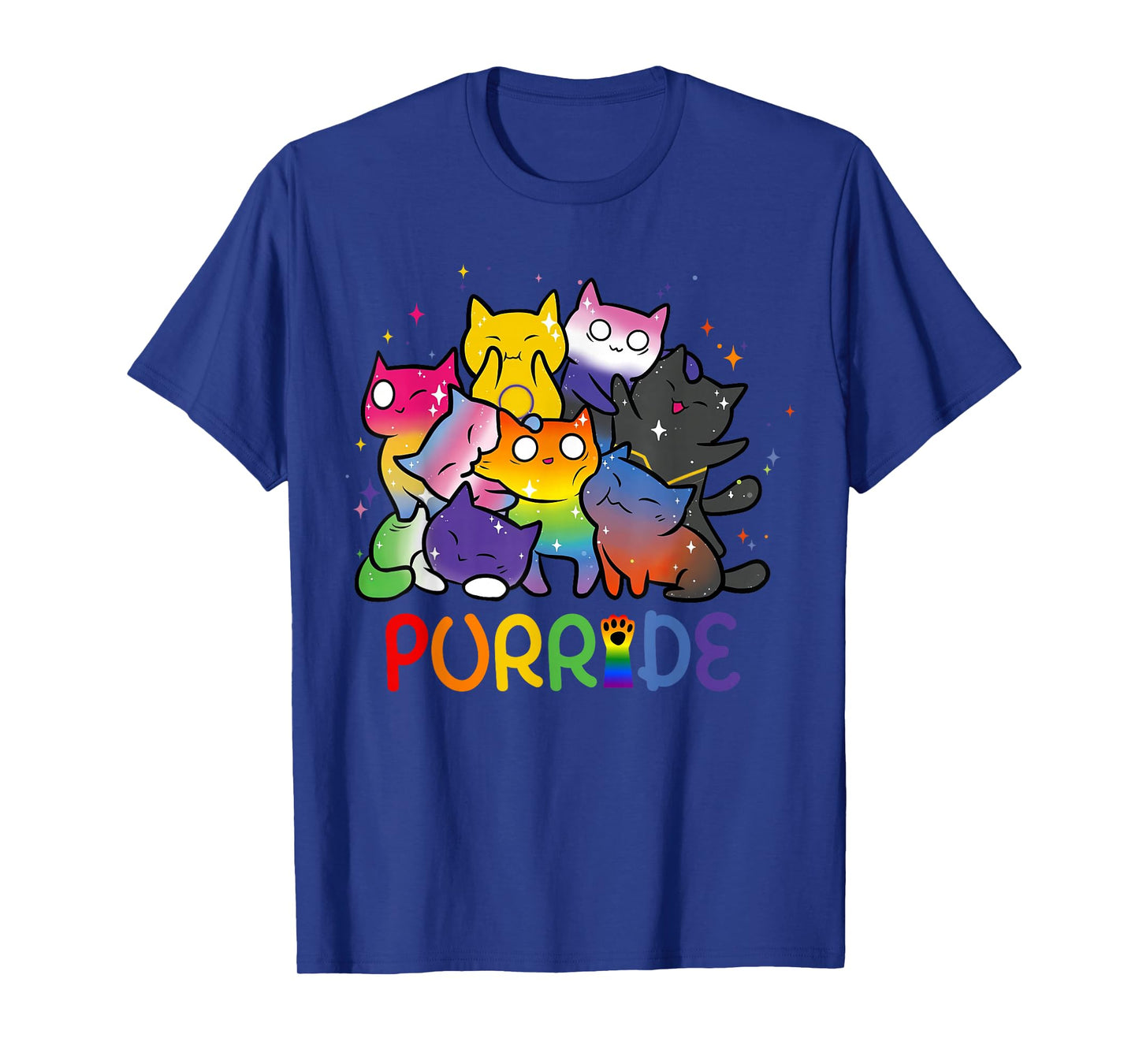 Purride Cat Pride Ally LGBT Rainbow Animal Lovers Women Kids T-Shirt