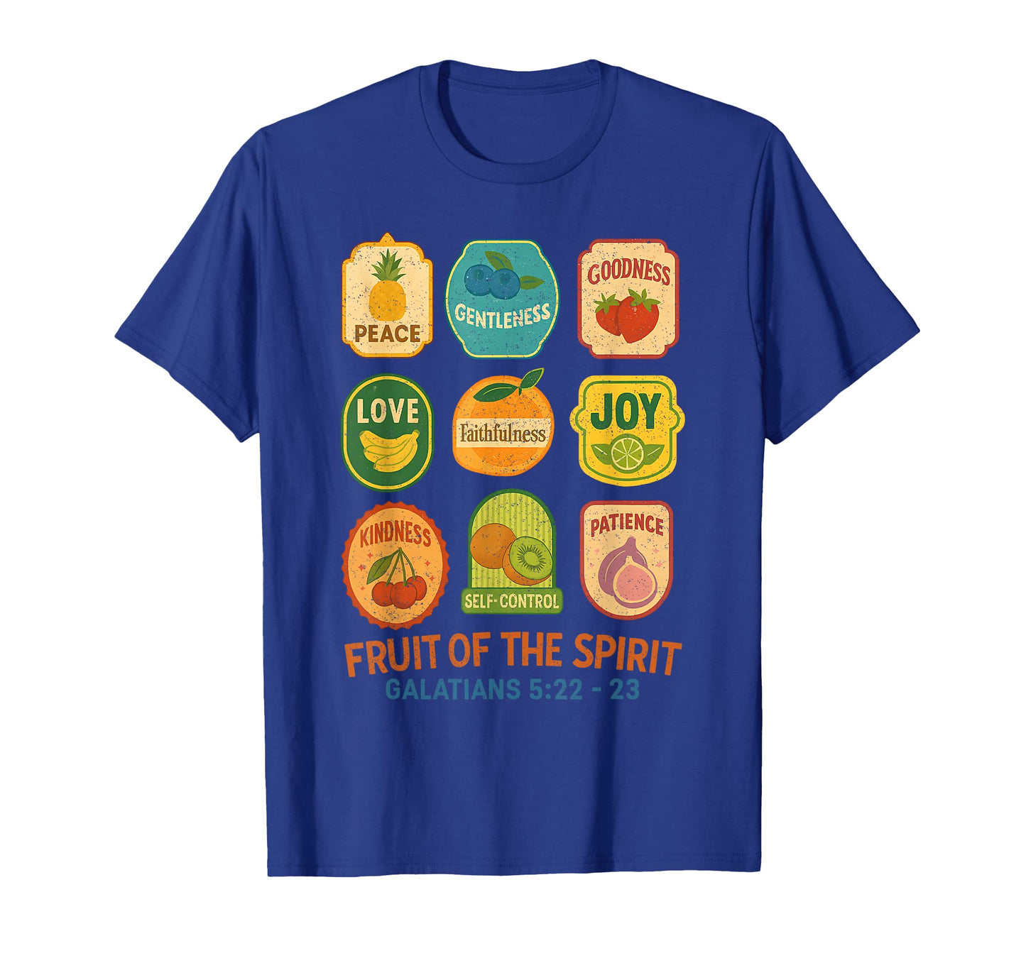 Retro Fruit of The Spirit Christian Faith God Lover Outfit T-Shirt