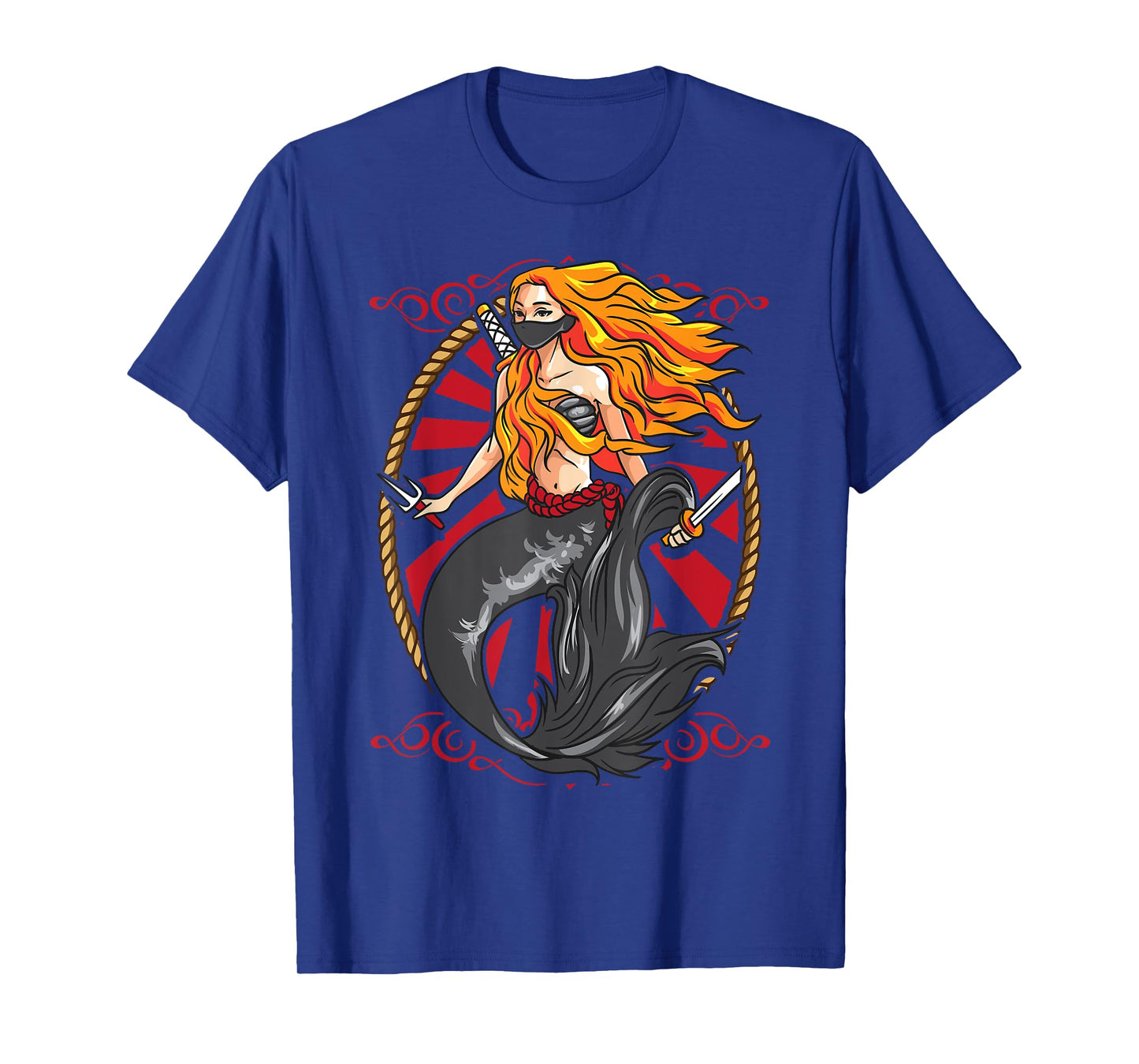Ninja Mermaid | Cool Shinobi Mercenary Warrior Graphic Gift T-Shirt