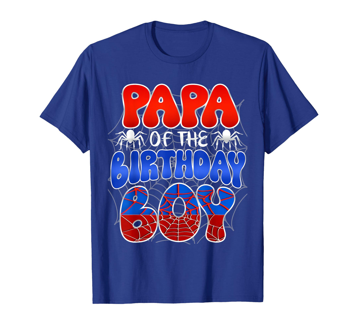 PAPA of the Birthday Boy Costume Spider Web Birthday Party T-Shirt