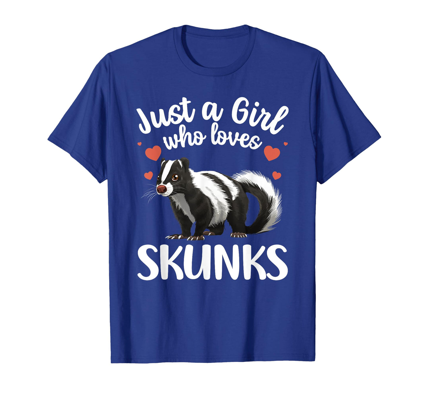 Cool Skunk Design For Women Girls Kids Animal Skunk Lover T-Shirt