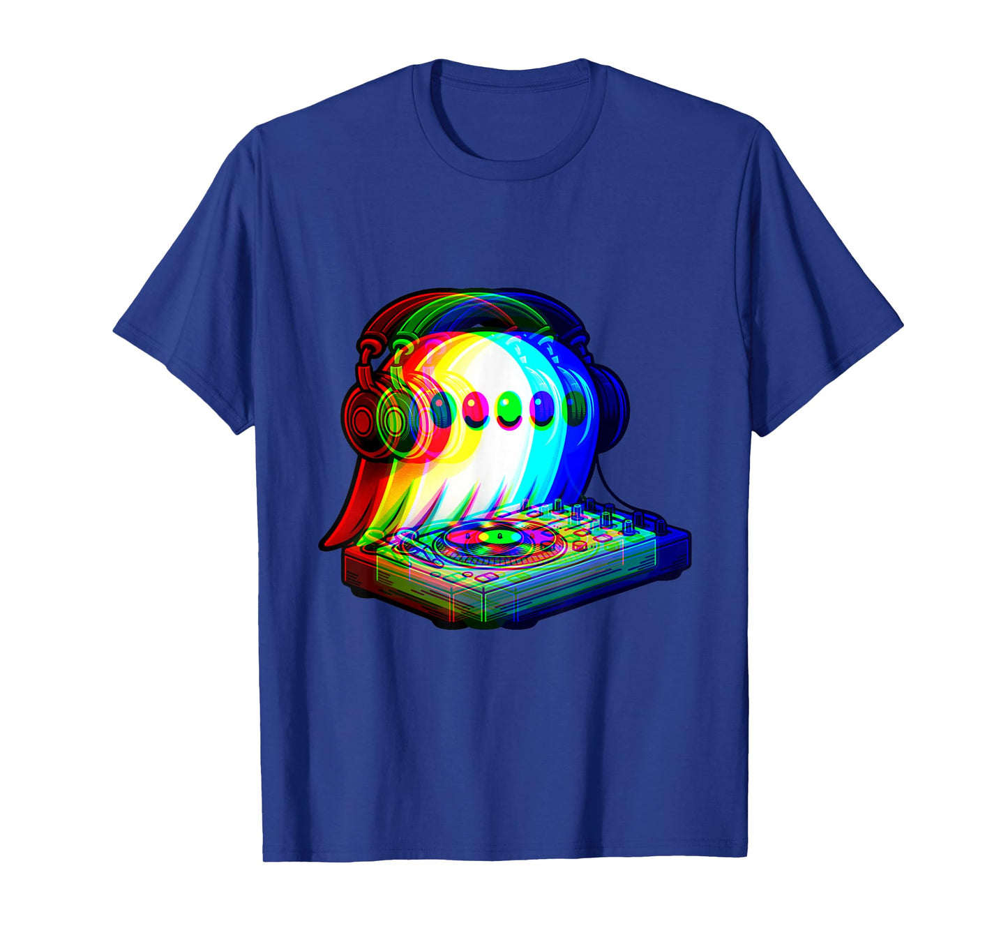 House Music Ghost DJ Optical Illusion EDM Halloween Rave T-Shirt