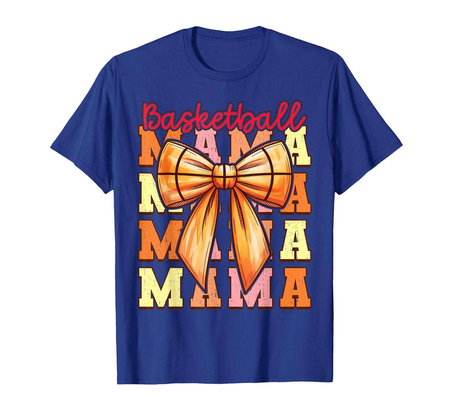 Cute Coquette Bow Game Day Basketball Mama for Mom Girls T-Shirt