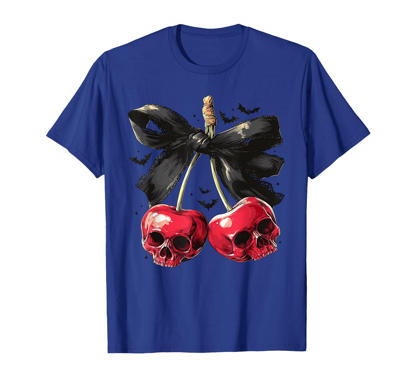 Spooky Summer Skull Cherry Halloween Coquette Bow Halloween T-Shirt