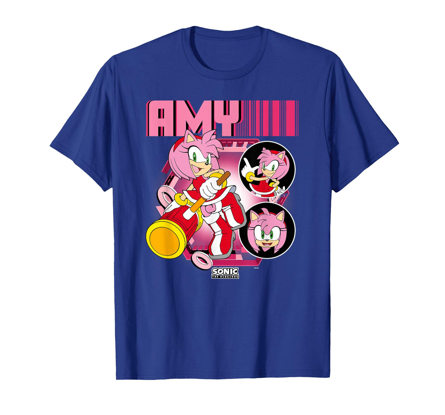 Sonic The Hedgehog Amy Rose Multi Pose Poster T-Shirt