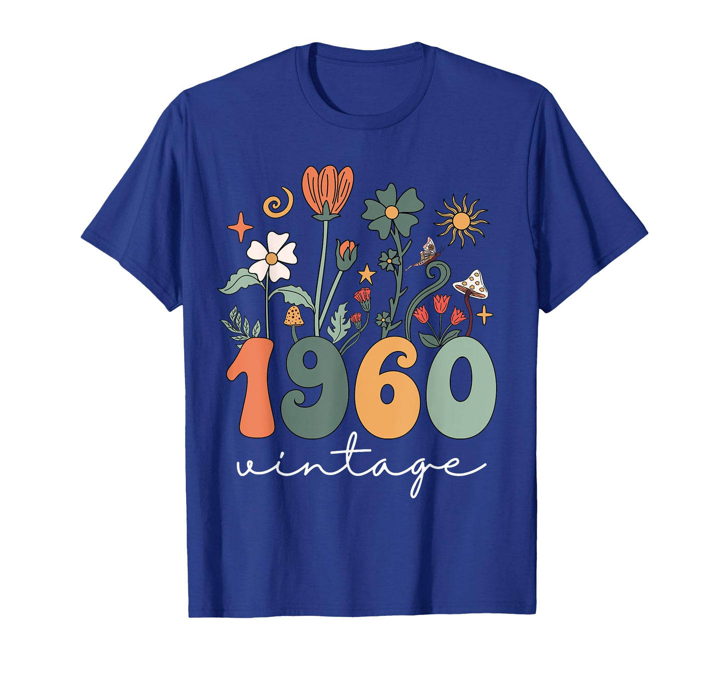 Vintage 1960 Wildflower Floral 65th Birthday Women Girls T-Shirt