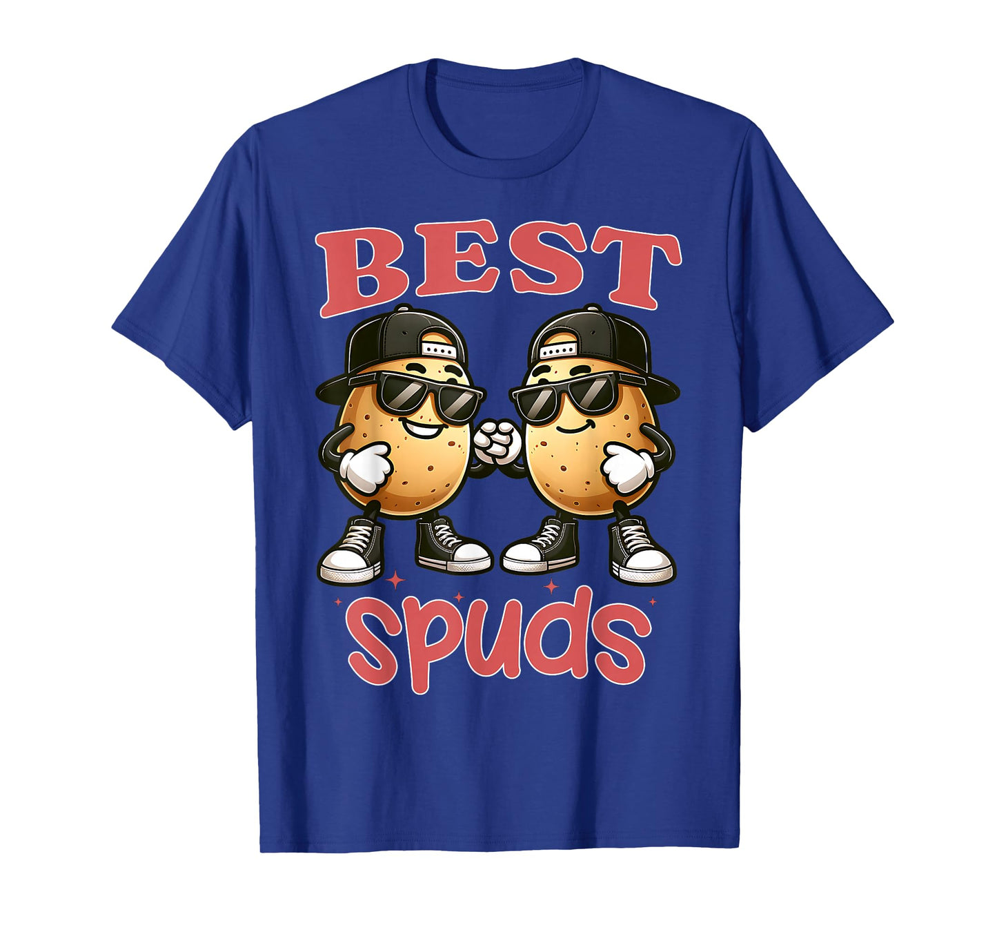 Best Spuds Twin Day Matching Potatoes Funny Best Friend Boys T-Shirt