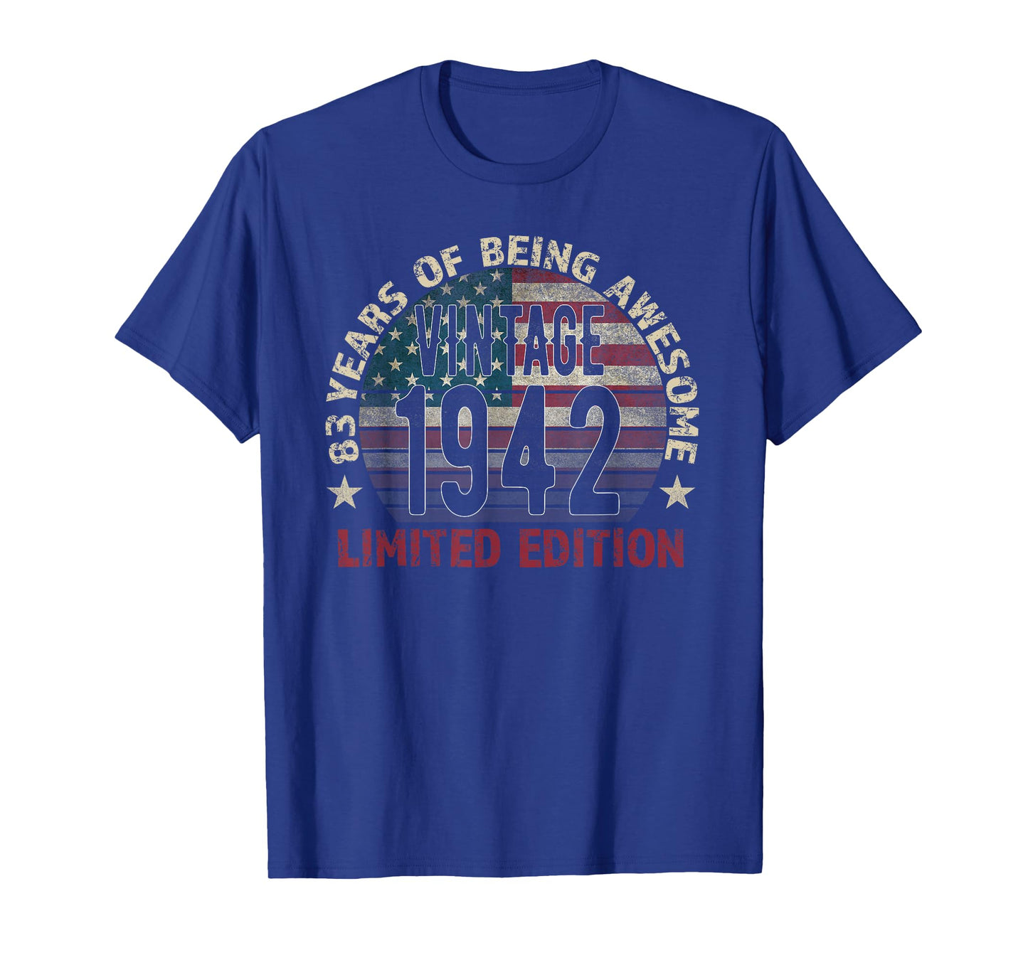 83th Birthday Gift men Vintage born 1942 turning 83 Year Old T-Shirt