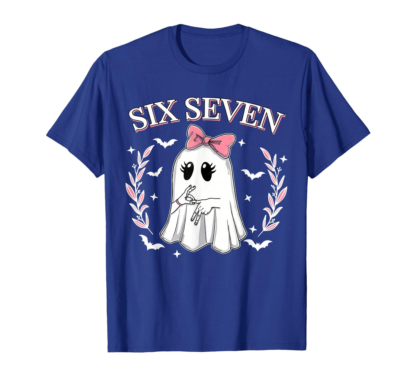 Six Seven 67 Meme Funny Ghost Halloween 6 7 Couple Matching T-Shirt