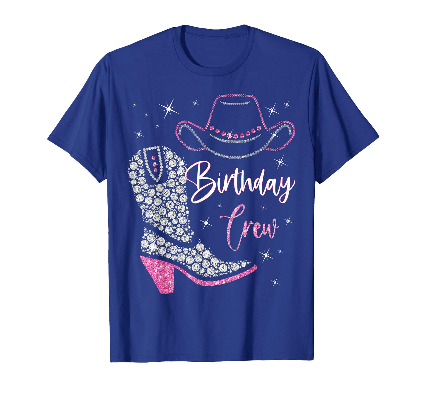 Birthday Crew Birthday Party Squad Cowboy Cowgirl Boot Hat T-Shirt