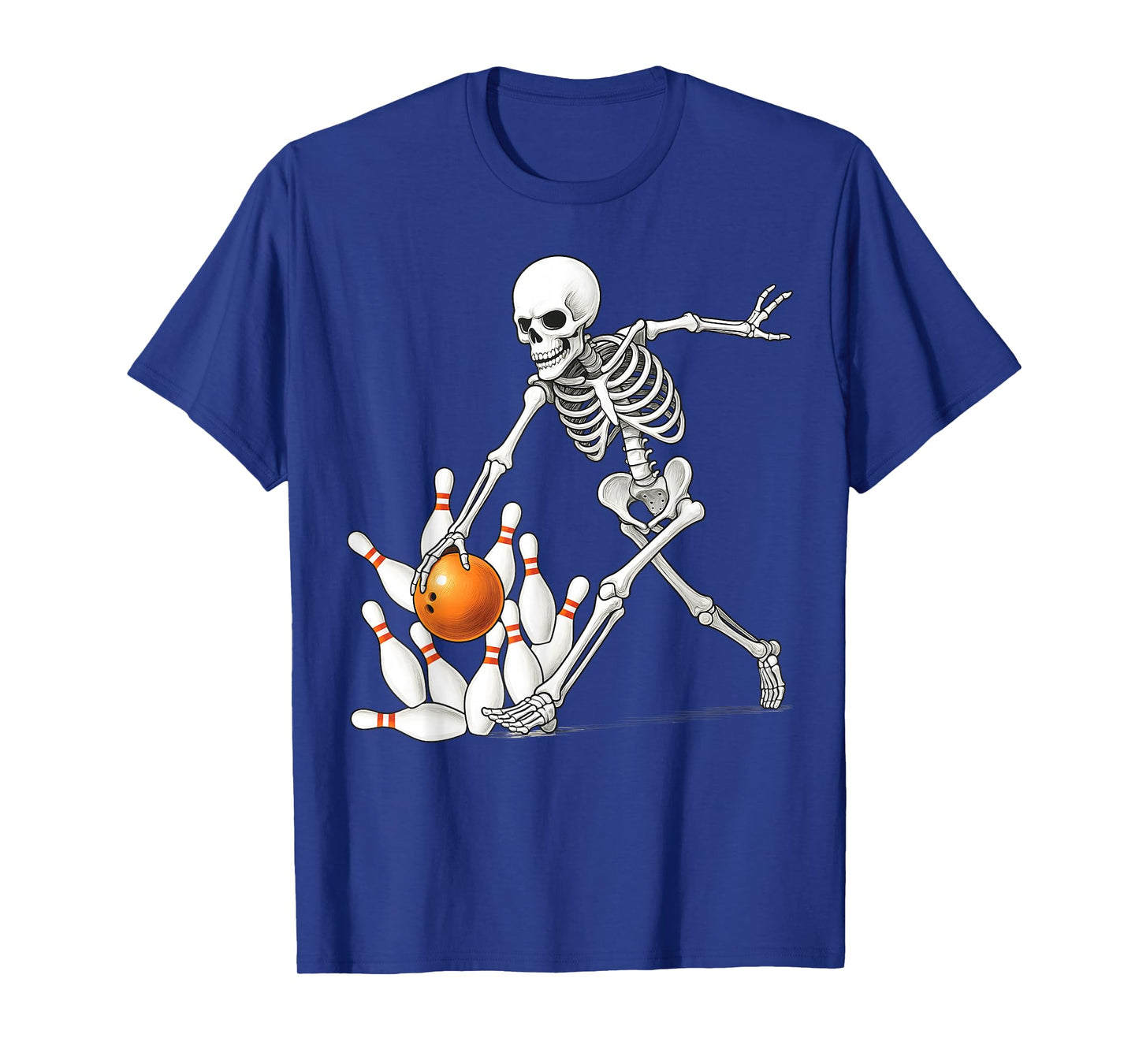 Skeleton Bowling Ball pins Bowling Halloween Costume Boys T-Shirt