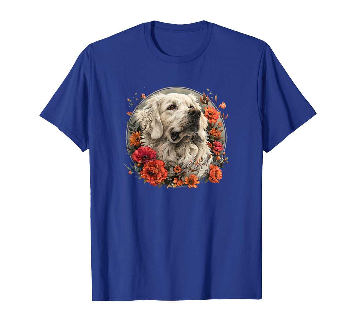 Cute Funny Womens Girls Flowers Great Pyrenees Lover T-Shirt