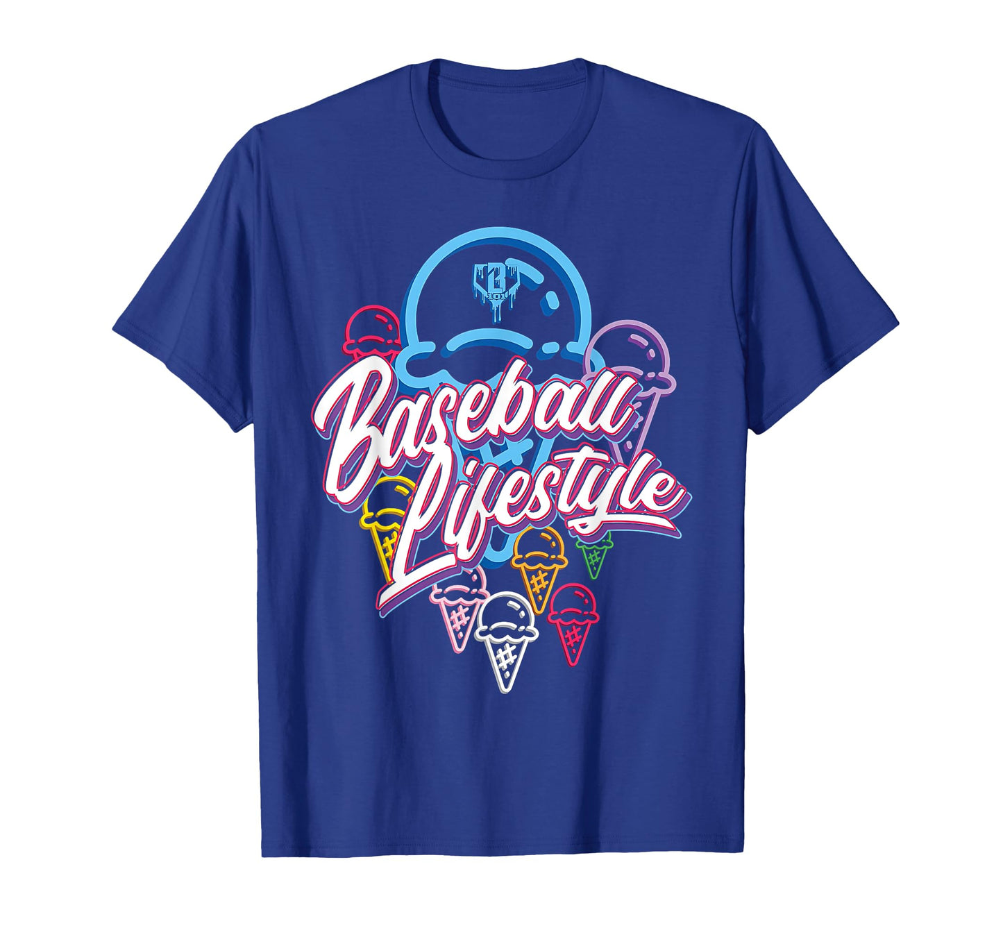 Baseball Lifestyle Home Plate Ice Cream Drip Men Boys Youth T-Shirt