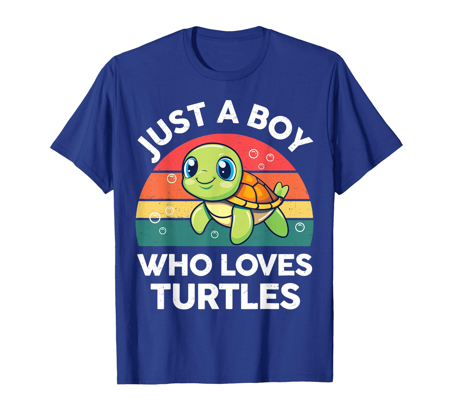 Turtle Just A Boy Who Loves Turtles Cute Toddler Kids T-Shirt