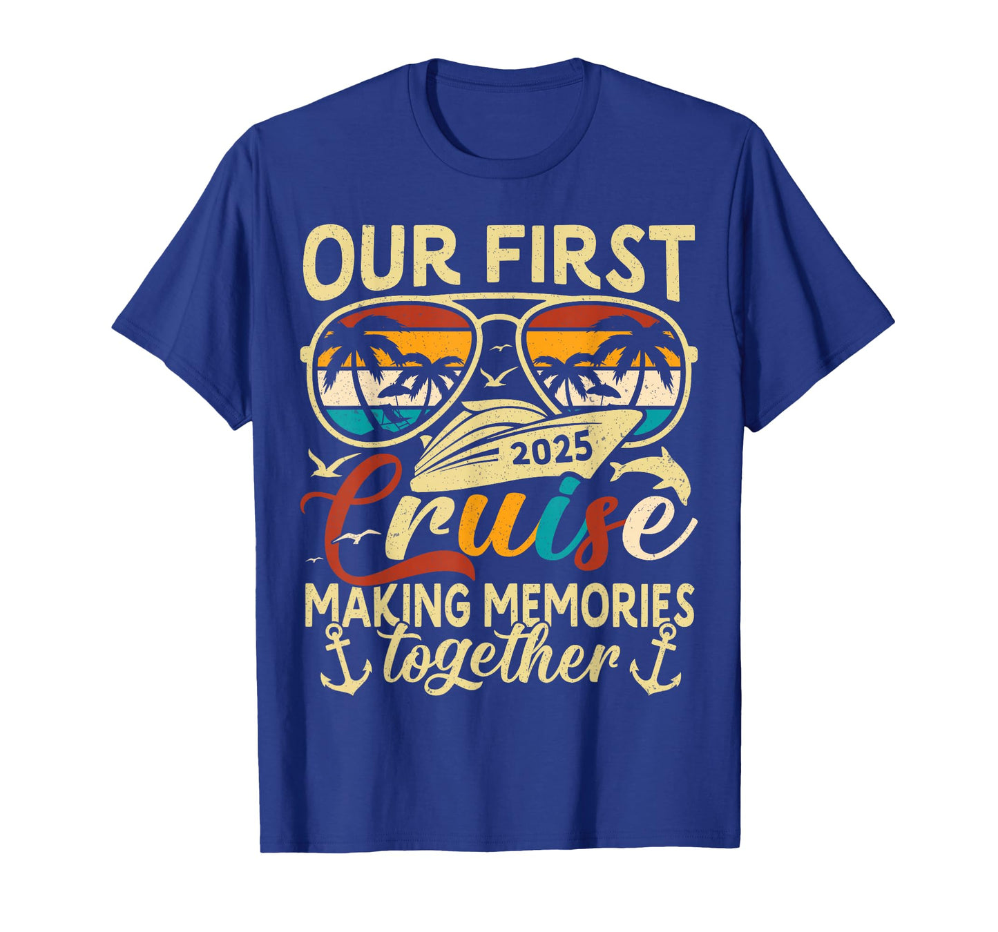 Our First Cruise 2025 Together Family Trip Matching Couples T-Shirt