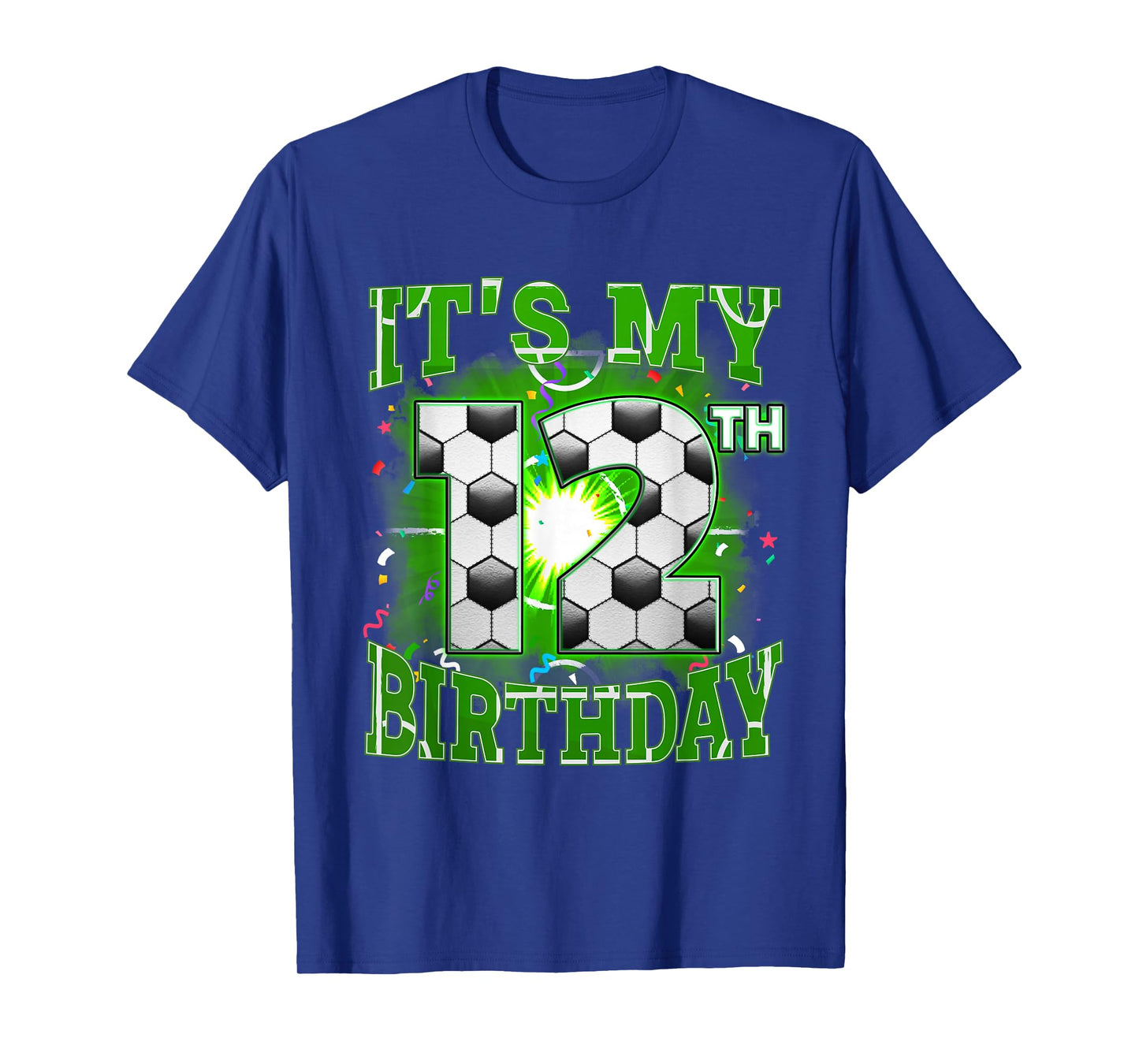 Its My 12th Birthday Boys Soccer 12 Years Old Party Matching T-Shirt
