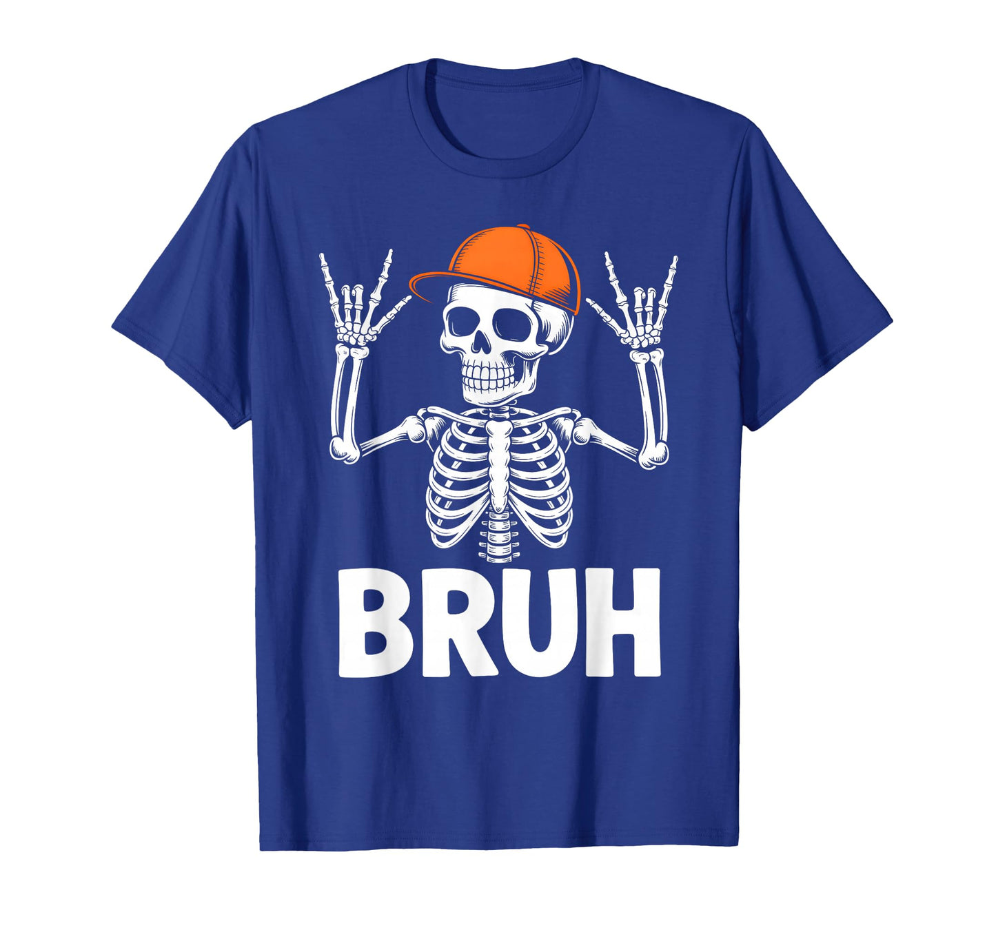 Skeleton Rock On Bruh Halloween for Boys Men Kids Toddler T-Shirt