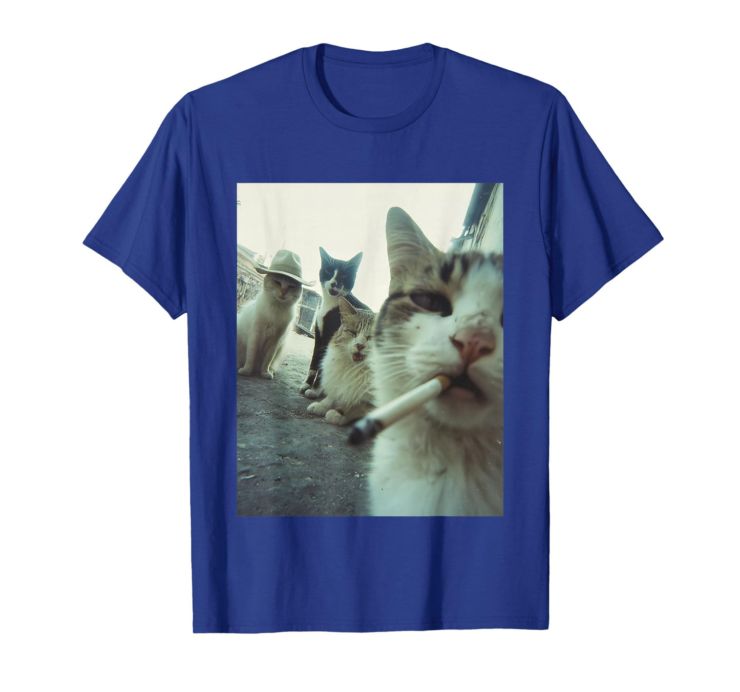 Smoking Cat Meme Funny Gifts for Men Women T-Shirt