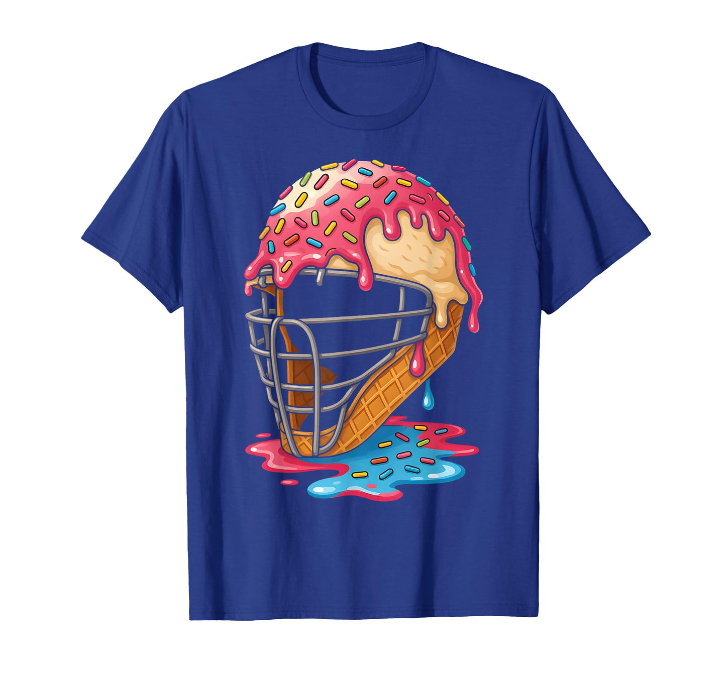 Baseball Ice Cream Drip Catcher Helmet Boys Respect The Drip T-Shirt