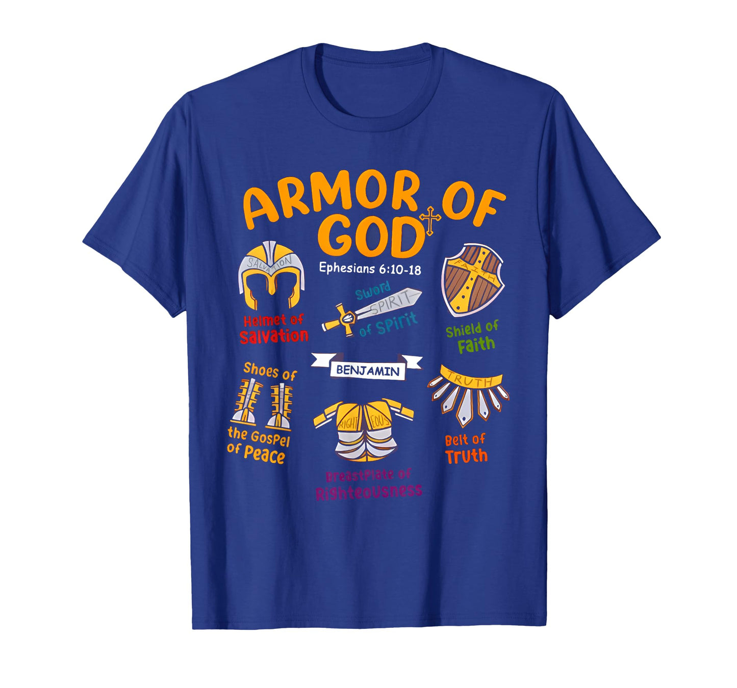 Armor of God Kids Christian Toddler Jesus Shield Ephesians T-Shirt