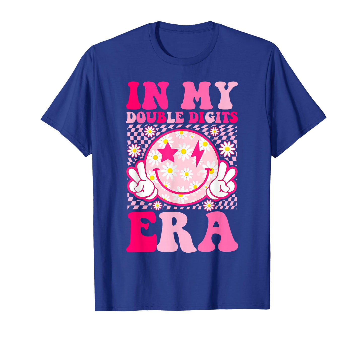 Birthday Happy Face For Women Girls In My Double Digits Era T-Shirt