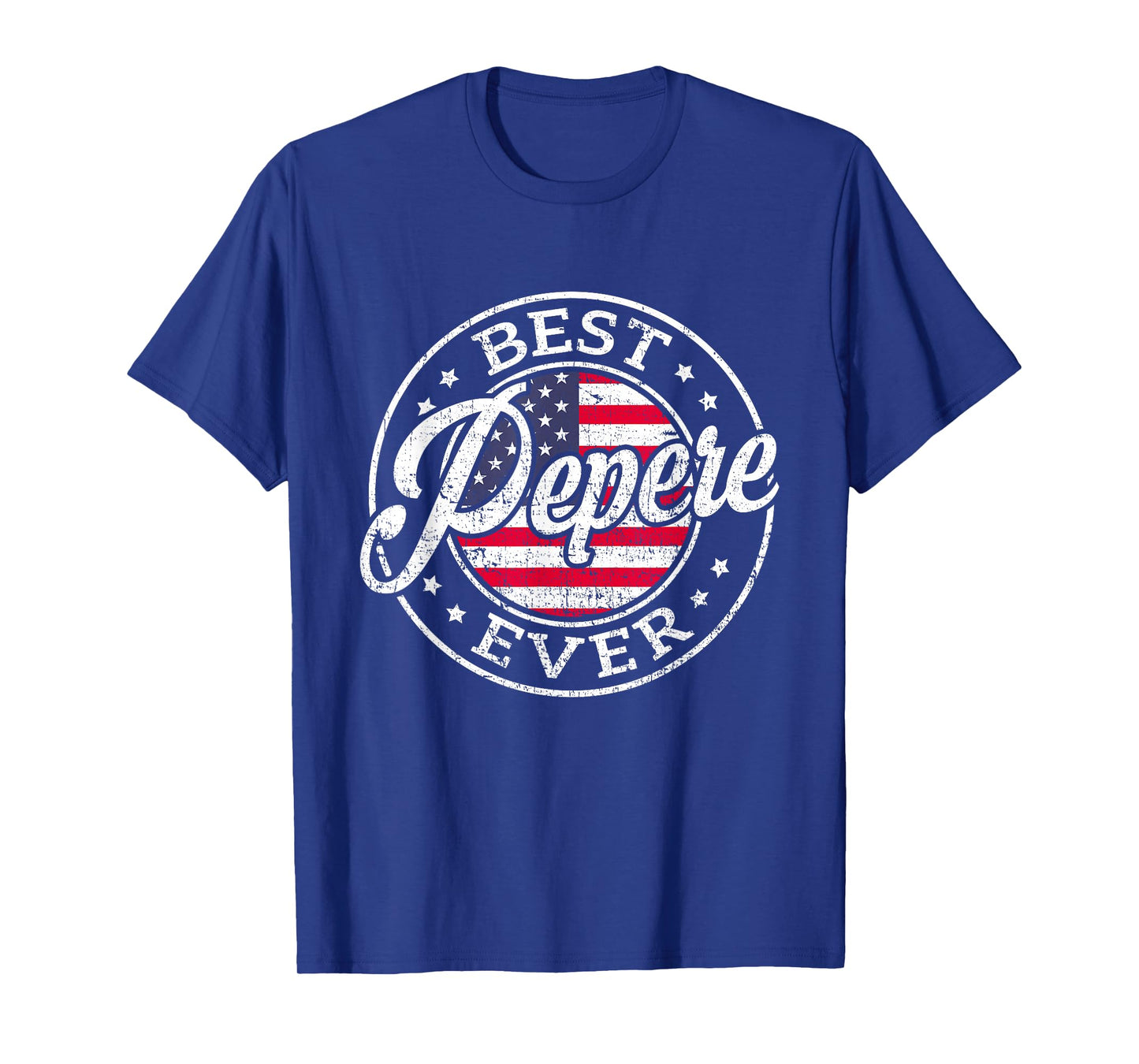Best Pepere Ever USA Flag Fathers Day Family T-Shirt