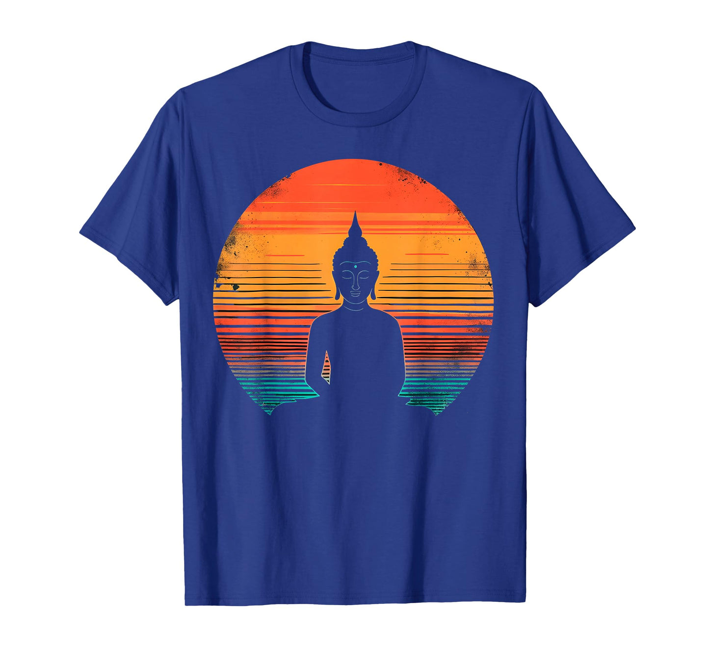 Retro Sunset Buddha Meditation Spiritual T-Shirt