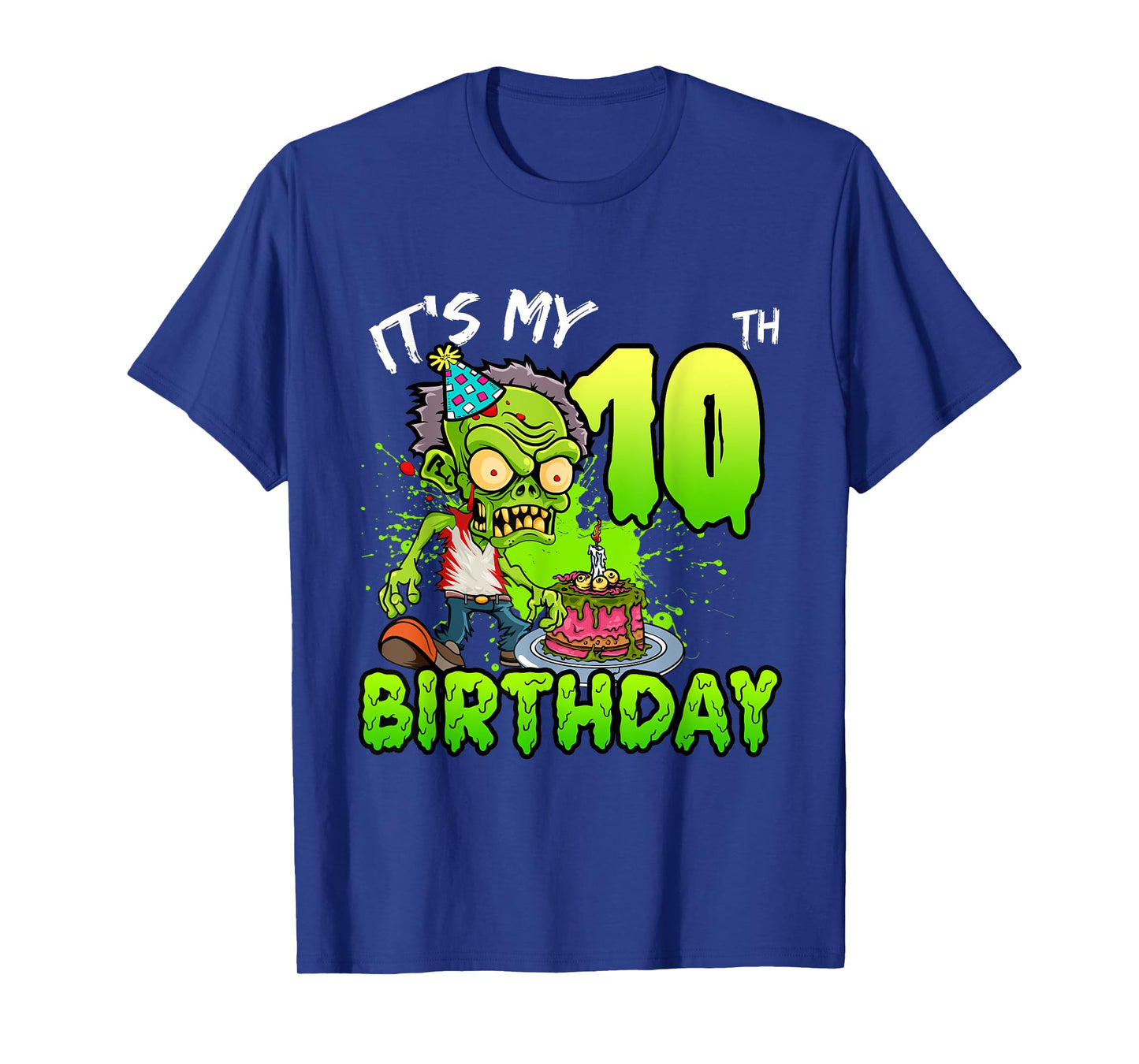It's My 10th Birthday Zombie Lover 10 Year Old Boys Girls T-Shirt